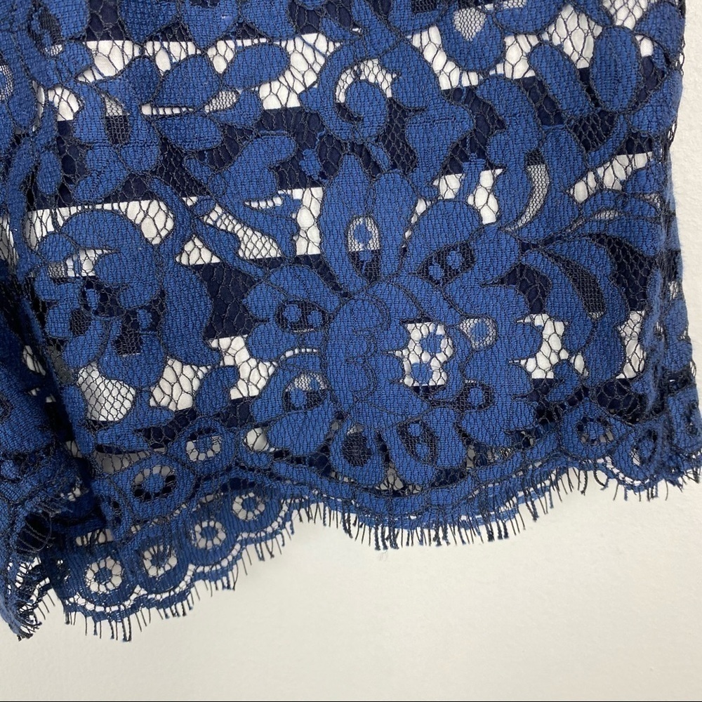 Anthro Cartonnier Blue Lace Shorts size 0 - Picture 5 of 10